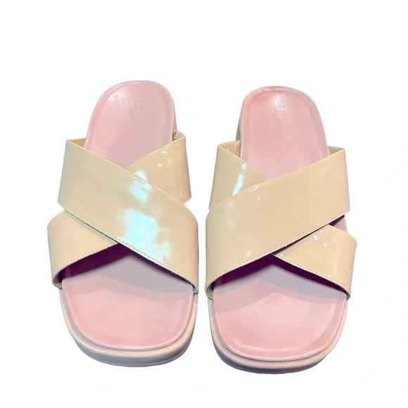 UGG • Emily Patent Leather Slide Sandal • Size 8.5 - Picture 1 of 5